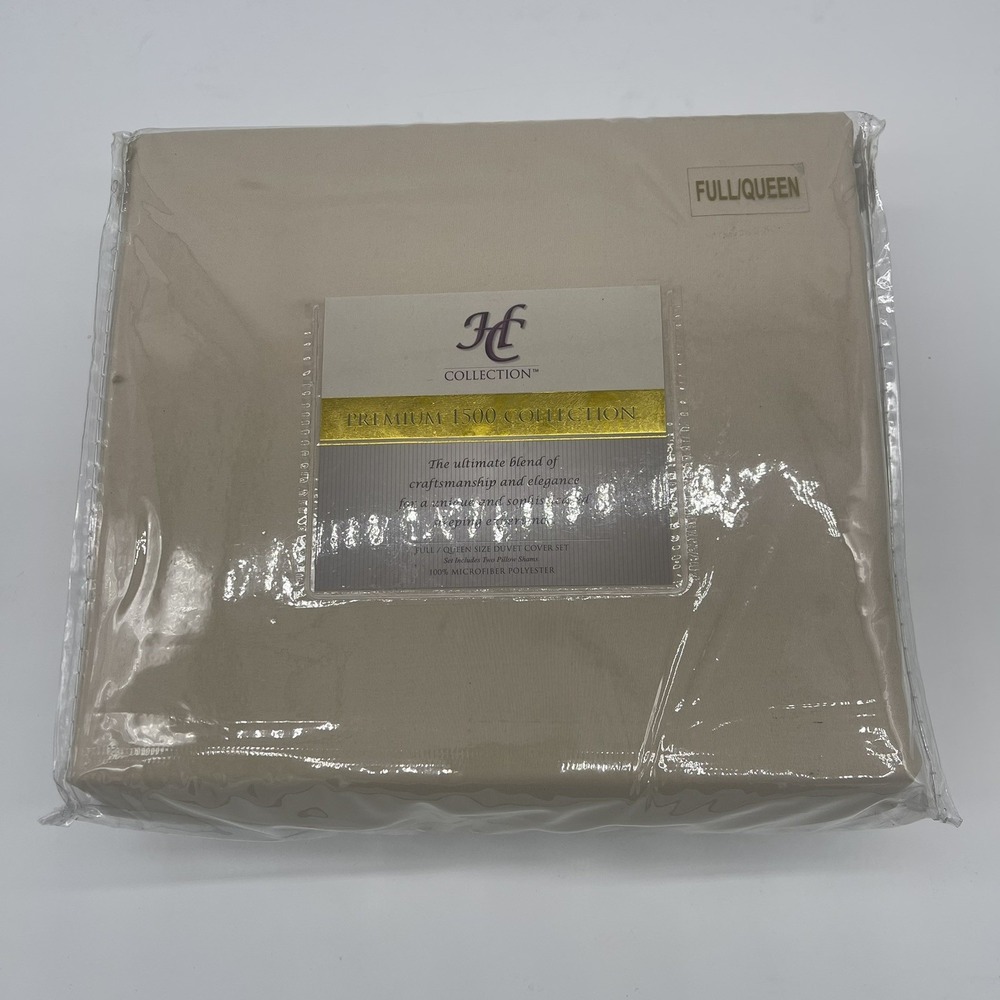 Premium 1500 HC Collection Full/Queen‎ Duvet Cover Set Cream New